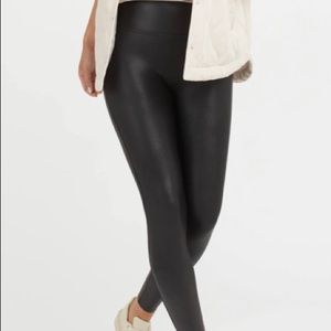 Faux leather spanx